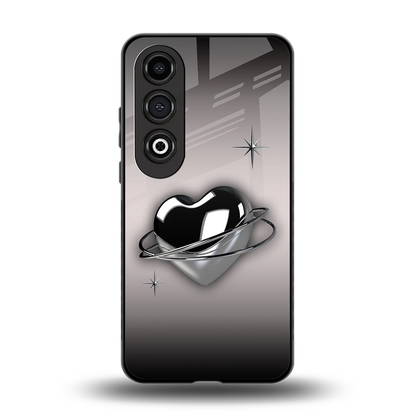 Holo Heart back phone cover | glass case for oneplus nord ce 4