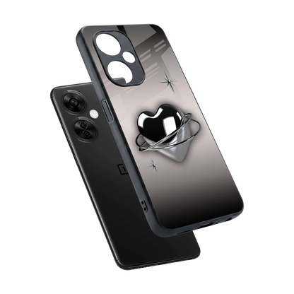 Holo Heart sleek oneplus nord ce 3 lite cover with tempered glass back and TPU edges