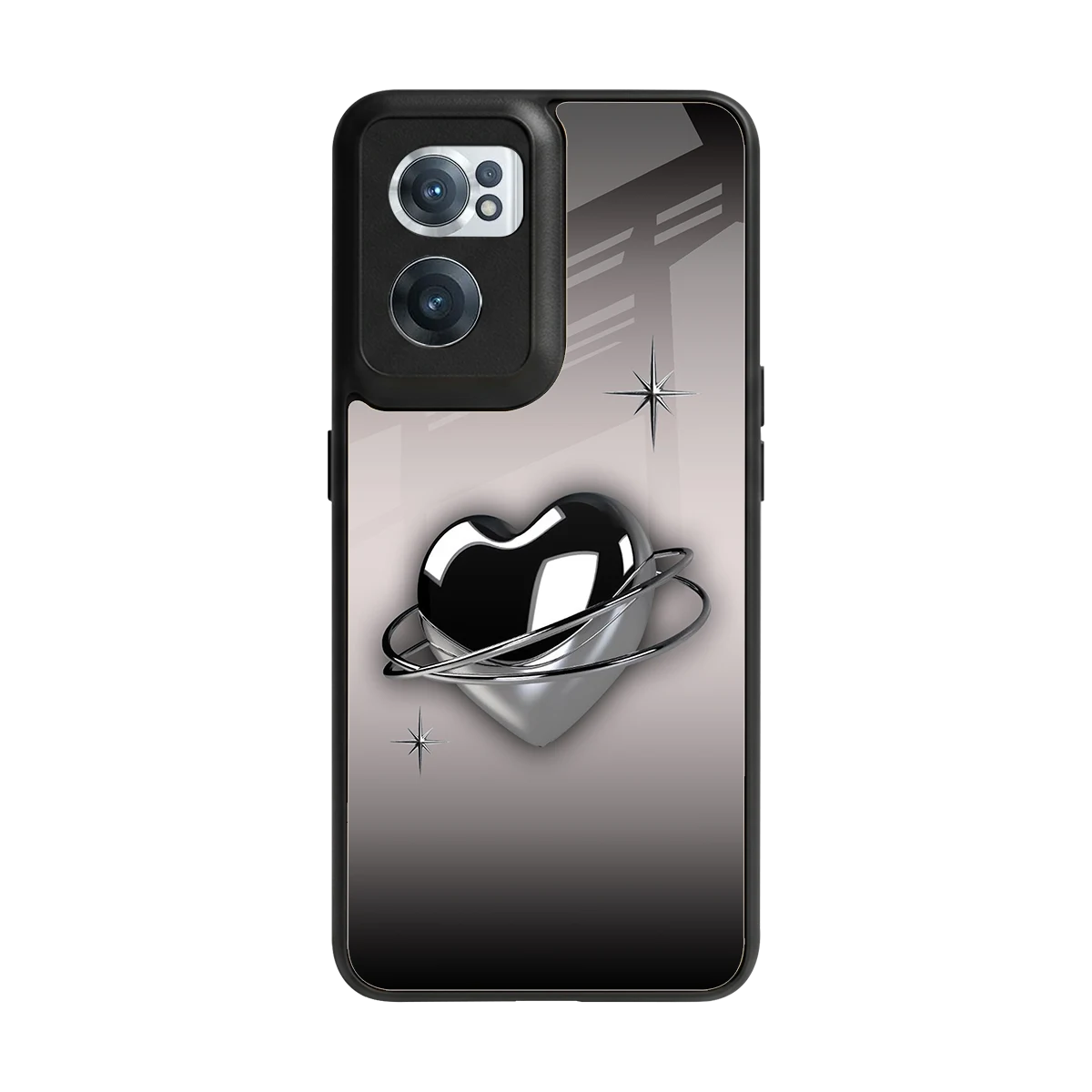 Holo Heart back phone cover | glass case for oneplus nord ce 2