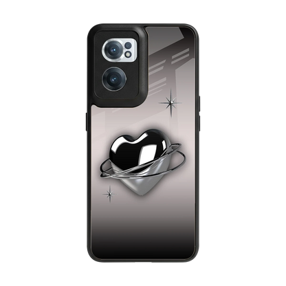 Holo Heart back phone cover | glass case for oneplus nord ce 2