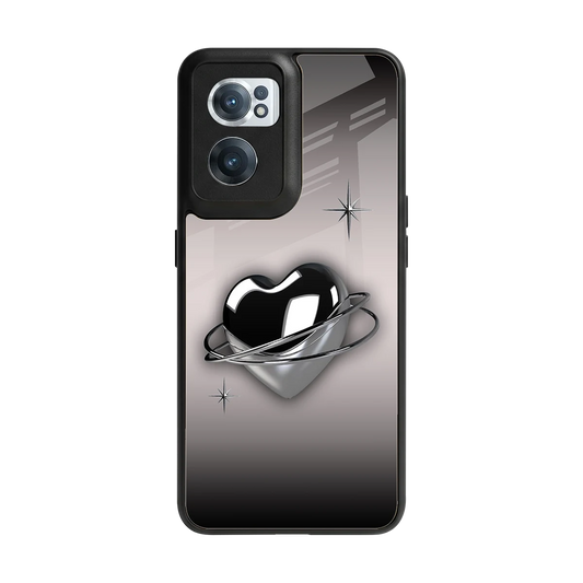 Holo Heart back phone cover | glass case for oneplus nord ce 2