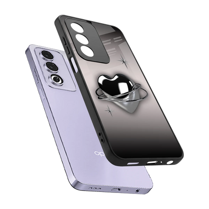 Holo Heart sleek oppo a3 pro cover with tempered glass back and TPU edges