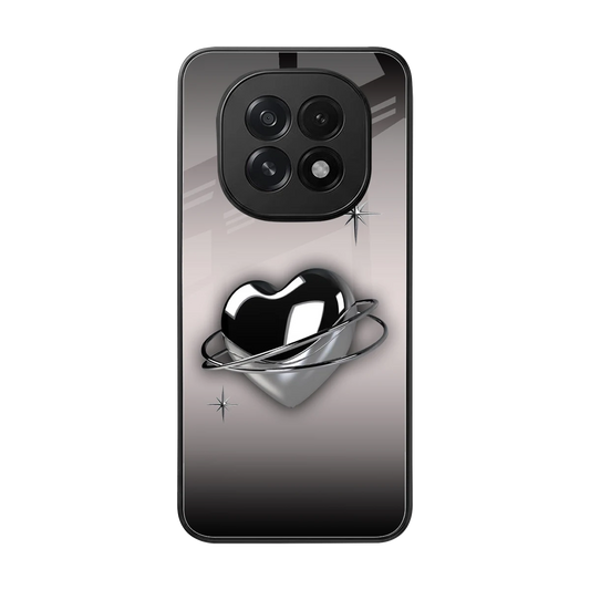 Holo Heart back phone cover | glass case for oppo f29 5g