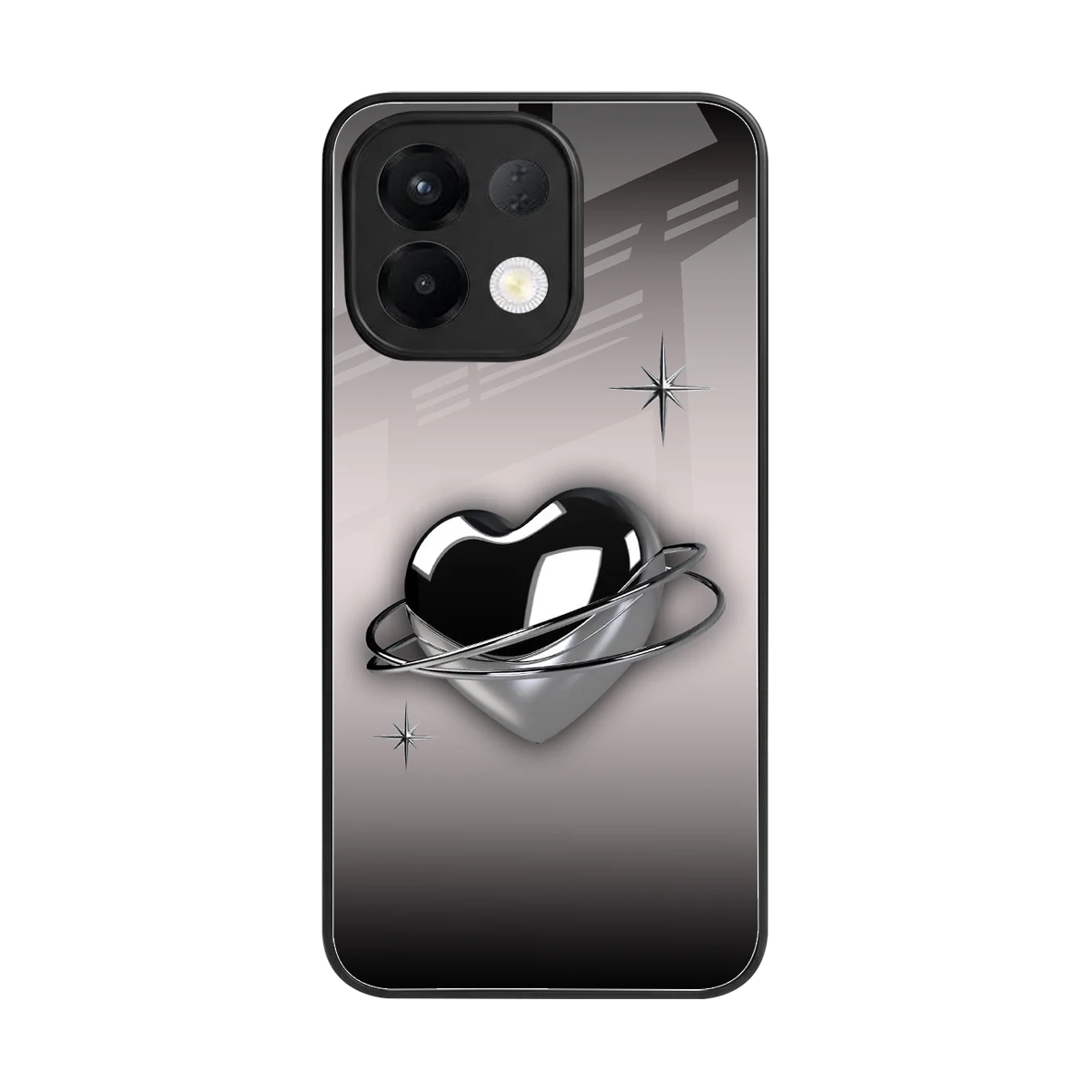 Holo Heart back phone cover | glass case for oppo k13 5g