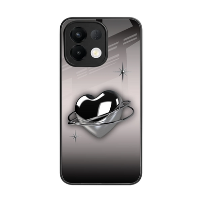 Holo Heart back phone cover | glass case for oppo k13 5g