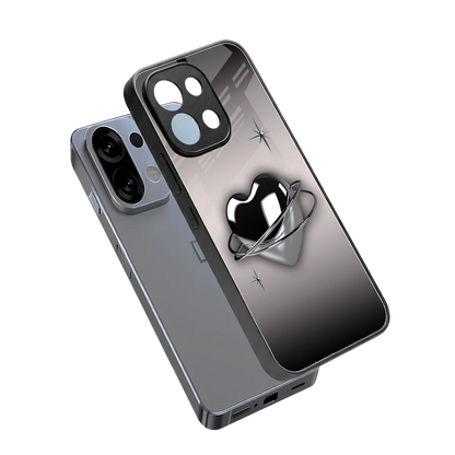 Holo Heart sleek oppo k13 5g cover with tempered glass back and TPU edges