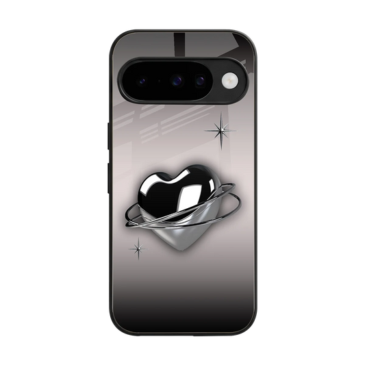 Holo Heart back phone cover | glass case for google pixel 10