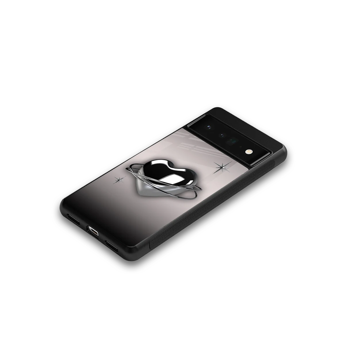 Holo Heart google pixel 6 pro mobile cover | shockproof glass phone case