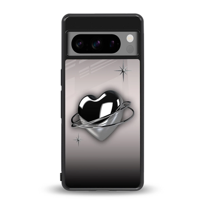 Holo Heart back phone cover | glass case for google pixel 8 pro