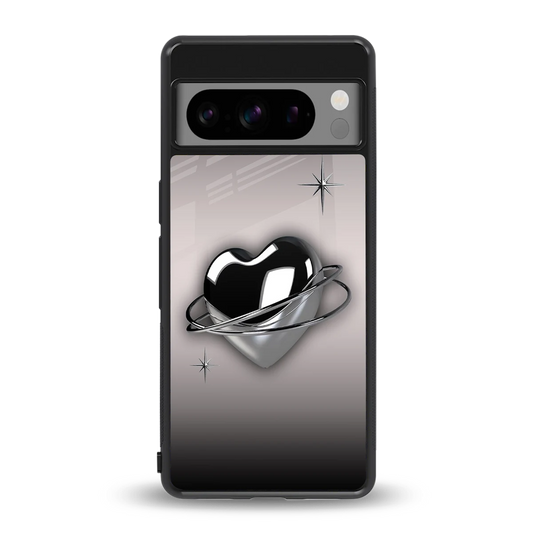 Holo Heart back phone cover | glass case for google pixel 8 pro