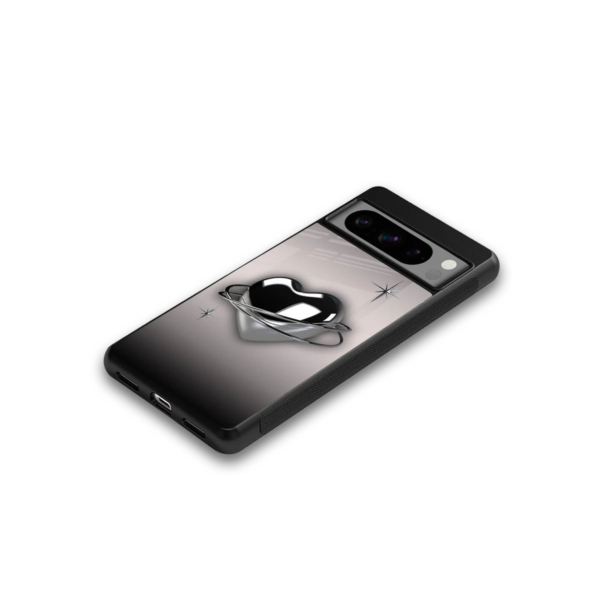 Holo Heart google pixel 8 pro mobile cover | shockproof glass phone case