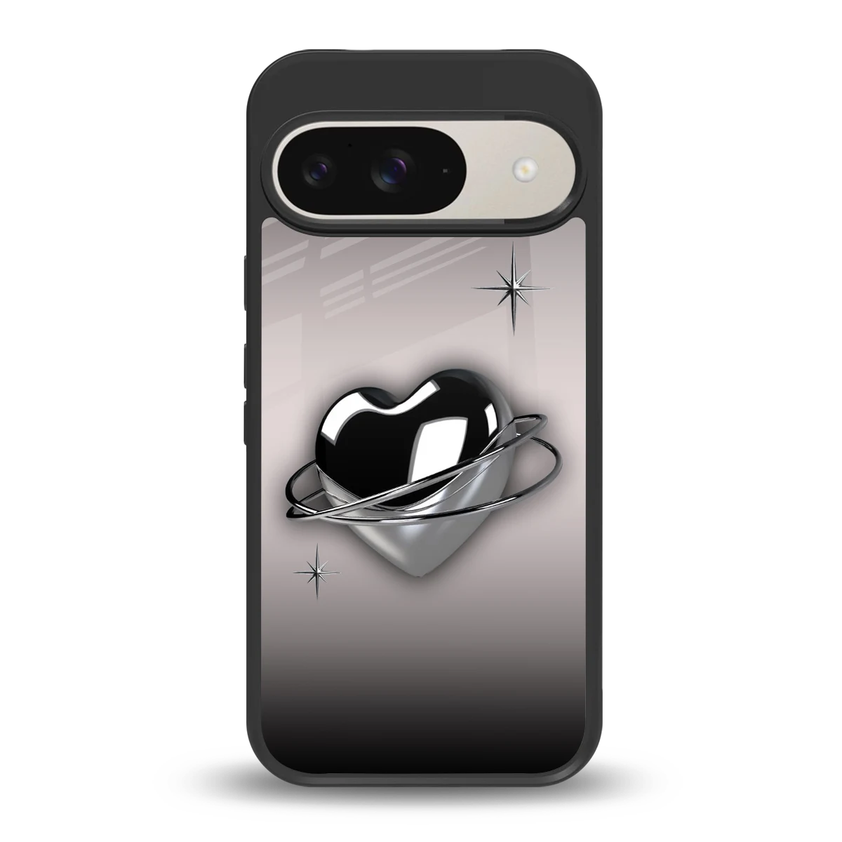 Holo Heart back phone cover | glass case for google pixel 9