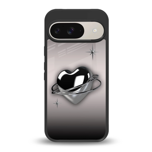 Holo Heart back phone cover | glass case for google pixel 9
