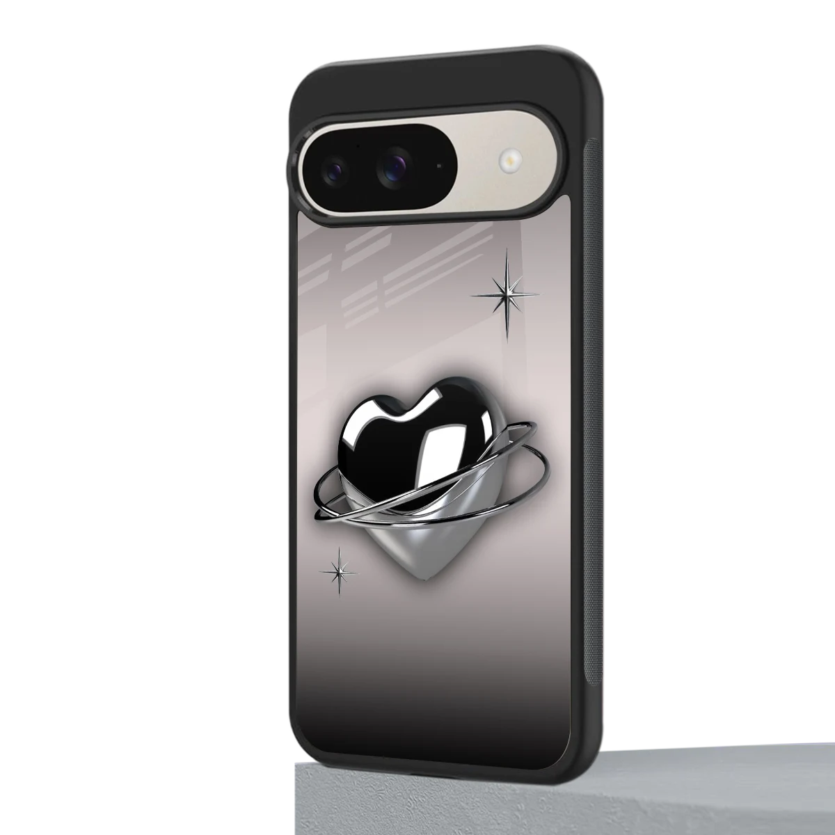 Holo Heart google pixel 9 mobile cover | shockproof glass phone case