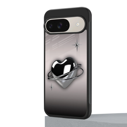 Holo Heart google pixel 9 mobile cover | shockproof glass phone case