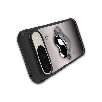 Holo Heart stylish phone case for google pixel 9 | glossy glass and slim fit