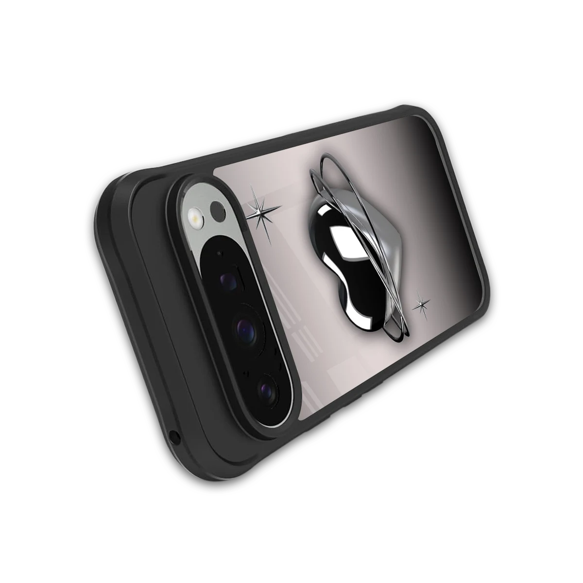 Holo Heart stylish phone case for google pixel 9 pro | glossy glass and slim fit