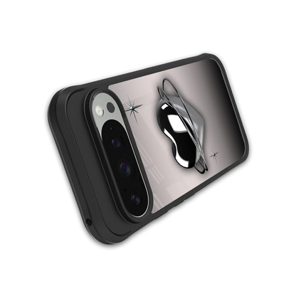Holo Heart stylish phone case for google pixel 9 pro xl | glossy glass and slim fit
