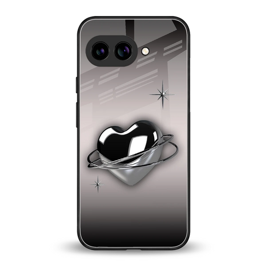 Holo Heart back phone cover | glass case for google pixel 9a