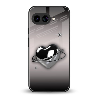 Holo Heart back phone cover | glass case for google pixel 10a