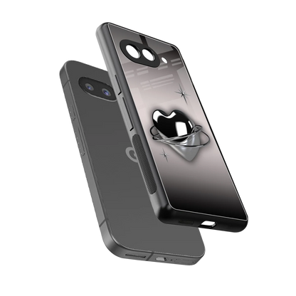 Holo Heart sleek google pixel 10a cover with tempered glass back and TPU edges