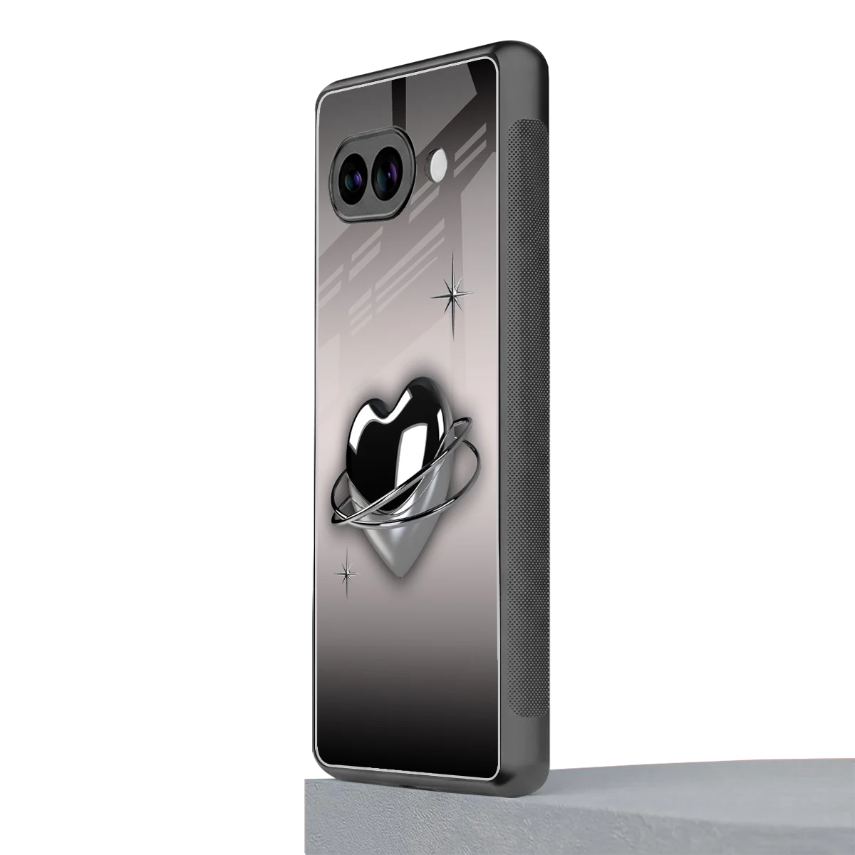 Holo Heart google pixel 10a mobile cover | shockproof glass phone case