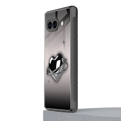 Holo Heart google pixel 10a mobile cover | shockproof glass phone case