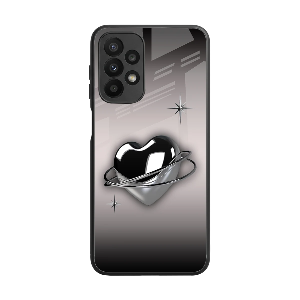 Holo Heart back phone cover | glass case for samsung galaxy a23
