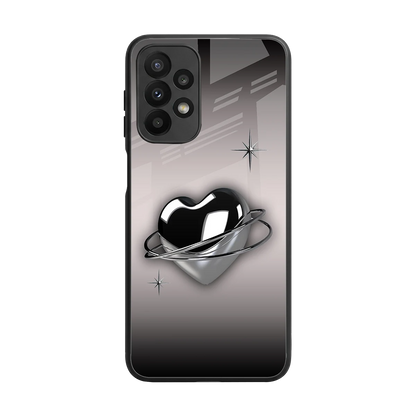 Holo Heart back phone cover | glass case for samsung galaxy a23