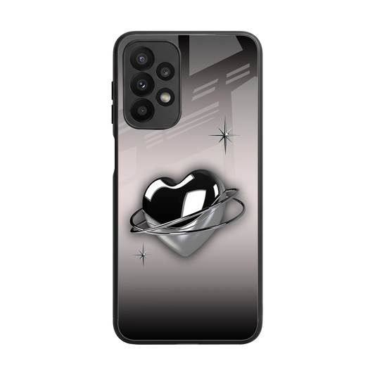Holo Heart back phone cover | glass case for samsung galaxy a23