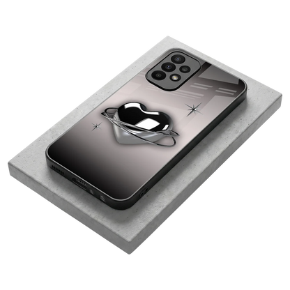 Holo Heart stylish phone case for samsung galaxy a23 | glossy glass and slim fit