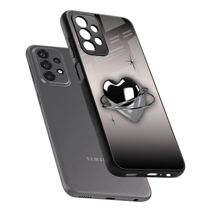 Holo Heart sleek samsung galaxy a23 cover with tempered glass back and TPU edges