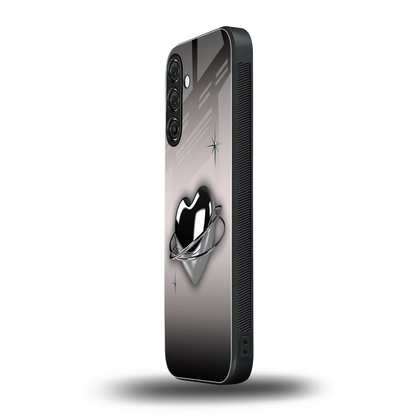 Holo Heart samsung galaxy a55 5g mobile cover | shockproof glass phone case