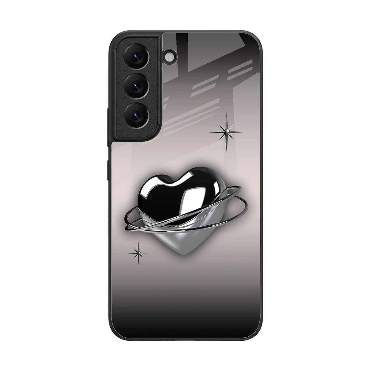 Holo Heart back phone cover | glass case for samsung galaxy s22