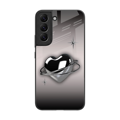 Holo Heart back phone cover | glass case for samsung galaxy s22