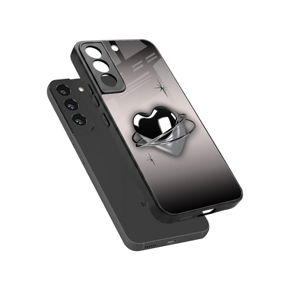 Holo Heart sleek samsung galaxy s22 cover with tempered glass back and TPU edges