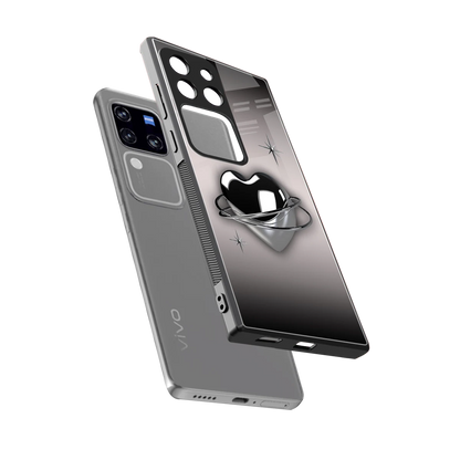 Holo Heart sleekvivo v30 pro cover with tempered glass back and TPU edges
