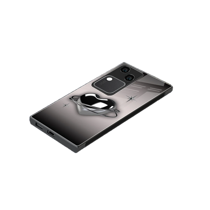 Holo Heart stylish phone case for vivo v30 | glossy glass and slim fit