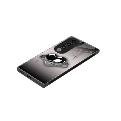 Holo Heart stylish phone case for vivo v40 pro | glossy glass and slim fit