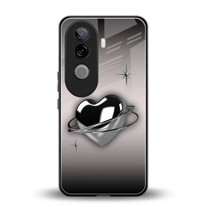 Holo Heart back phone cover | glass case for vivo v40e