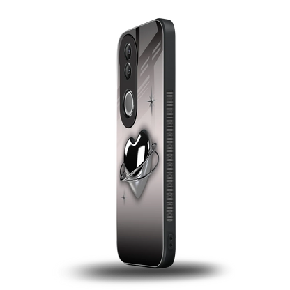 Holo Heart vivo v50 mobile cover | shockproof glass phone case