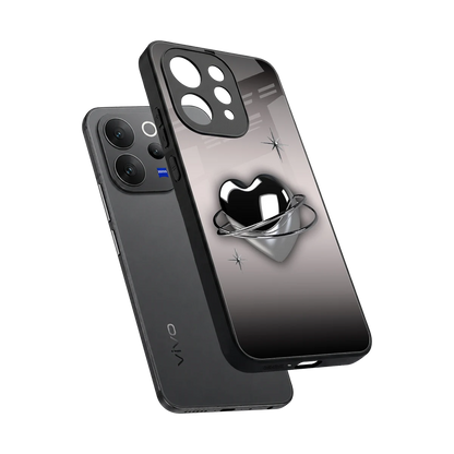 Holo Heart sleek vivo v70 cover with tempered glass back and TPU edges