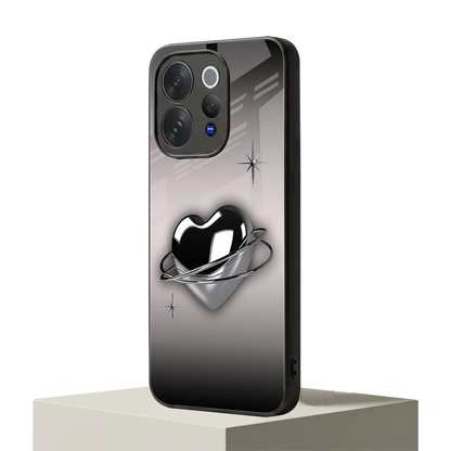 Holo Heart vivo v70 elite mobile cover | shockproof glass phone case