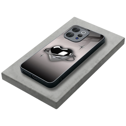 Holo Heart stylish phone case for vivo v70 | glossy glass and slim fit