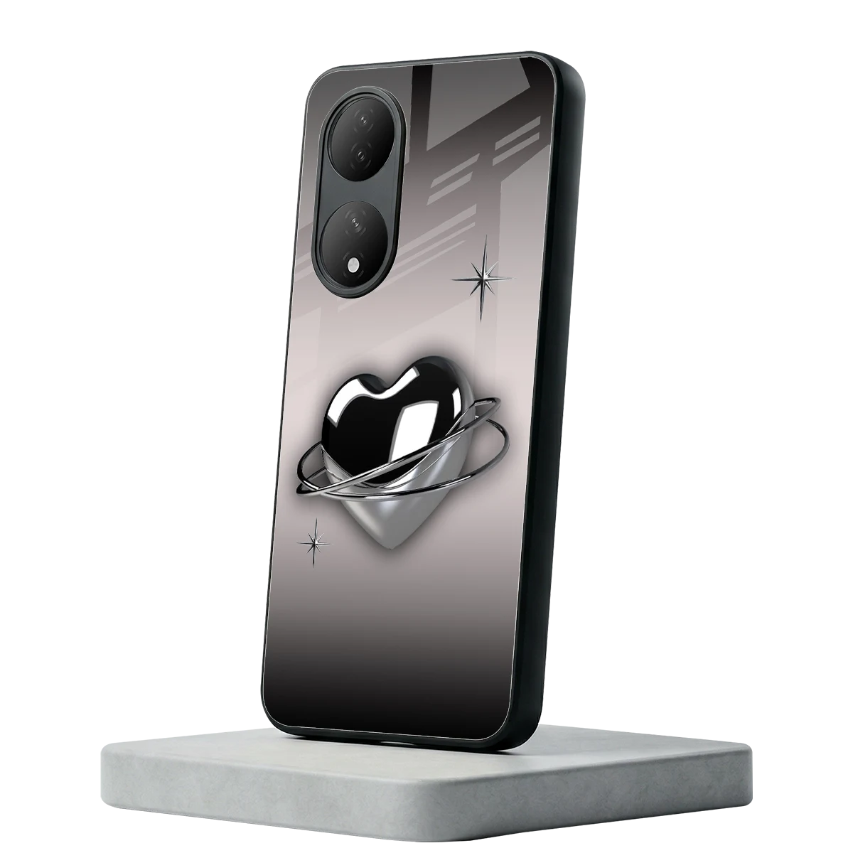 Holo Heart Vivo-y100 mobile cover | shockproof glass phone case