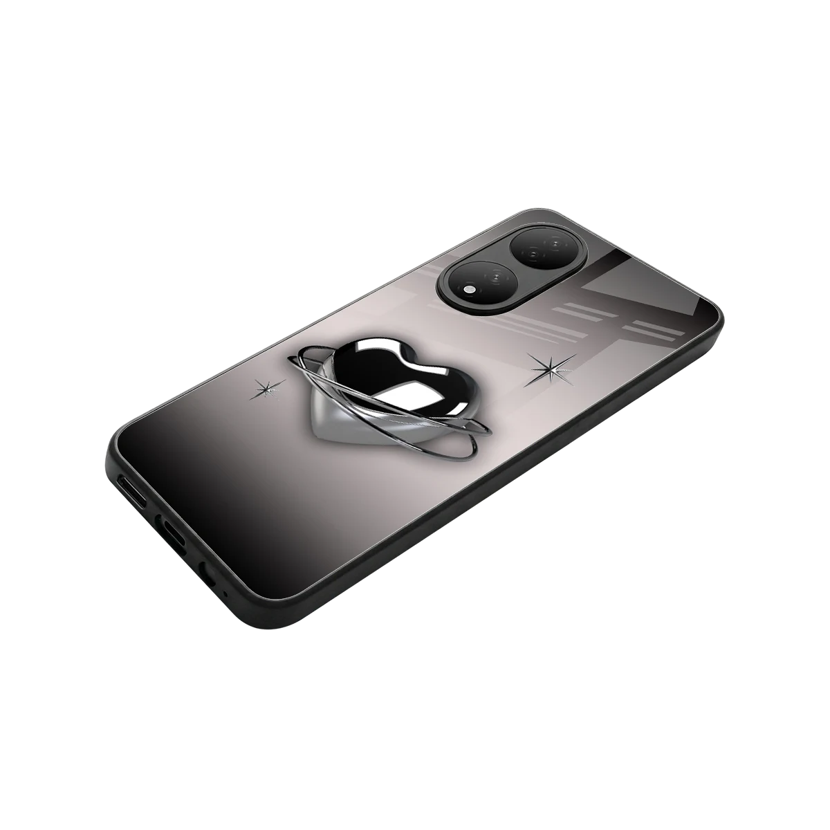 Holo Heart stylish phone case for Vivo-y100 | glossy glass and slim fit