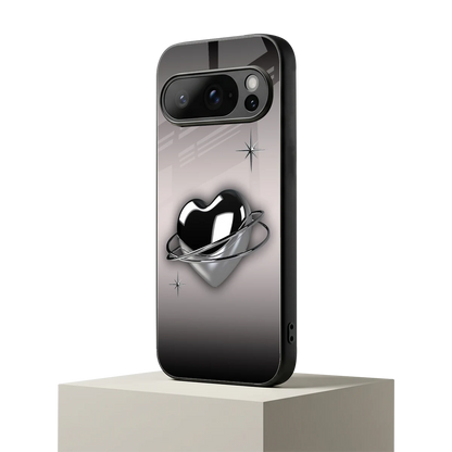 Holo Heart google pixel 10 pro mobile cover | shockproof glass phone case
