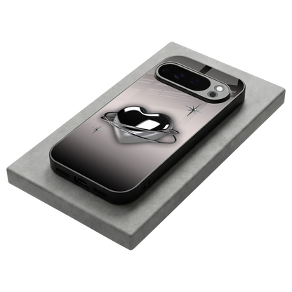 Holo Heart stylish phone case for google pixel 10 pro | glossy glass and slim fit