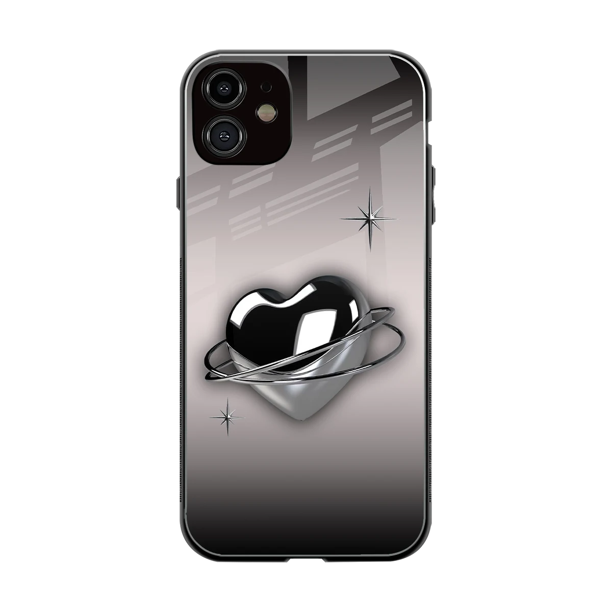 Holo Heart back phone cover | glass case for iphone 11