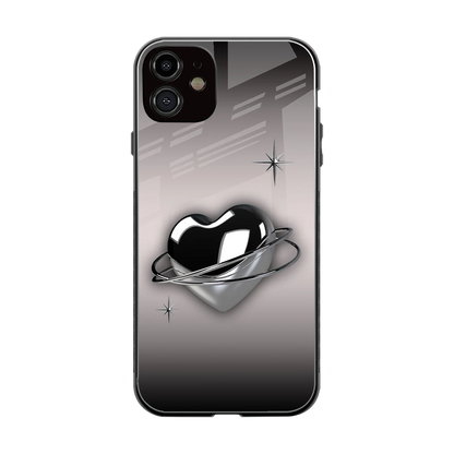 Holo Heart back phone cover | glass case for iphone 11